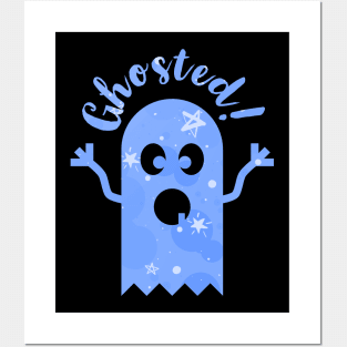 Ghosted - Funny Halloween Design 3 Posters and Art